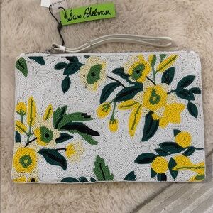 Sam Edelman Beaded Floral Clutch handbag